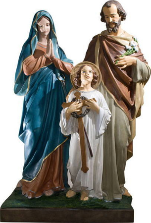 Św. Rodzina (z Jezusem stojącym z krzyżem) - Figura (150 cm)