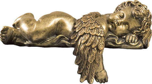 Aniołek śpiący ze skrzydełkiem do dołu (lewy) - figura (43 cm)