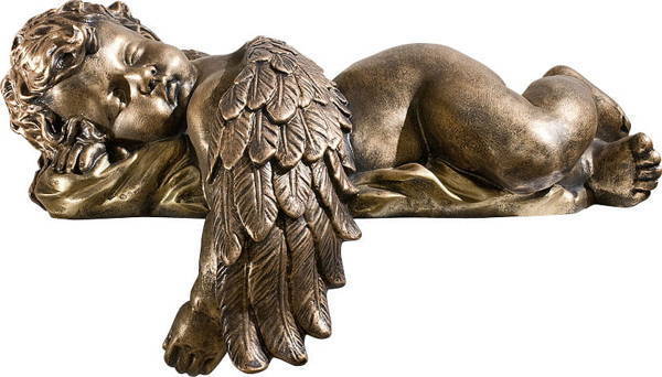 Aniołek śpiący ze skrzydełkiem do dołu (prawy) - figura (43 cm)