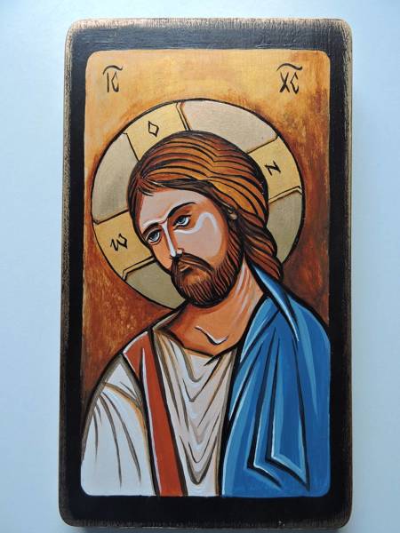 Ikona ręcznie pisana Chrystus 14 x 24 cm