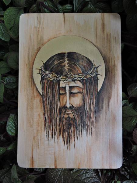 Ikona ręcznie pisana Chrystus 20 x 30 cm