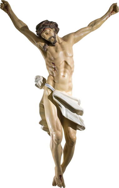 Korpus Chrystusa na krzyż (110 cm od głowy do stóp) - Figura (135 cm)