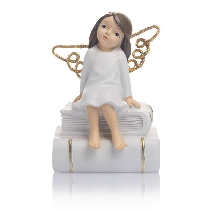 Figurka - aniołek -  książka - 12 cm - Favola