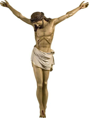 Korpus Chrystusa na krzyż (142 cm od głowy do stóp) - Figura (165 cm)