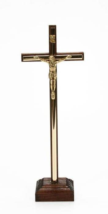 Krzyż drewniany stojący 17cm