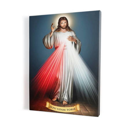 Obraz religijny z Jezusem Miłosiernym, płótno canvas