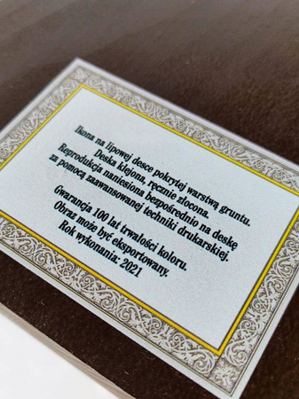 Ikona religijna drewniana święta Joanna d'Arc - Dziewica Orleańska