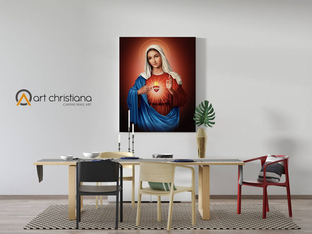 Serce Maryi, obraz na płótnie canvas
