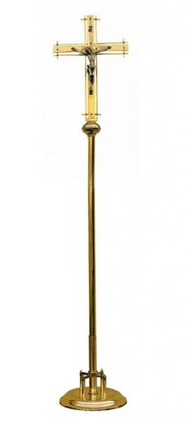 Krzyż procesyjny mosiężny wys. 220cm