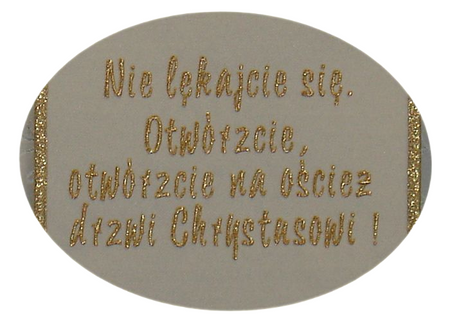 Ornat kremowy z wizerunkiem Jana Pawła II