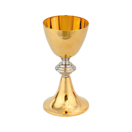 Kielich mszalny, klasyczny, złocony 20cm