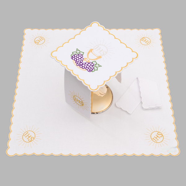 Bielizna kielichowa ołtarzowa bogato haftowana