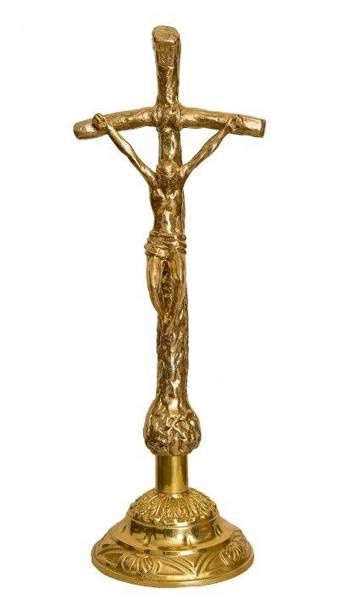 Krzyż ołtarzowy mosiężny wys. 50cm