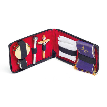 Bursa z wyposażeniem liturgicznym ze skóry cielęcej