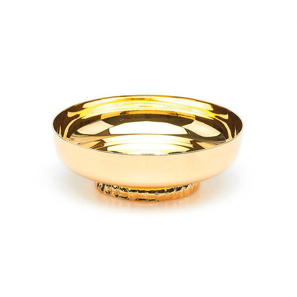 Patena głęboka do koncelebry, na nodusie, pozłacana 10cm