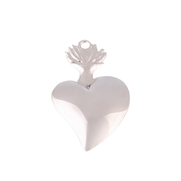 Wotum- serduszko mosiężne posrebrzane