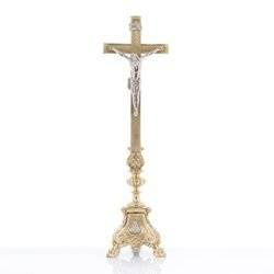 Krzyż ołtarzowy mosiężny wys. 65cm