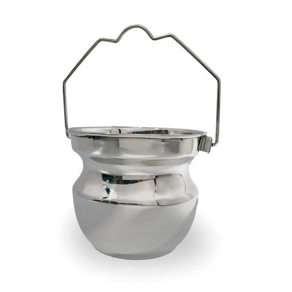 Kociołek na wodę święconą, stalowy, wysokość 11,5cm