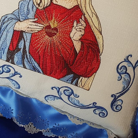 Poduszka procesyjna na Boże Ciało, Serce Maryi