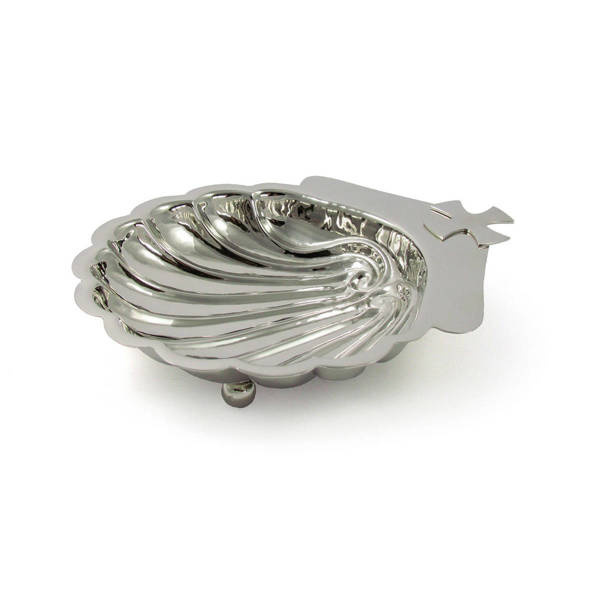 Muszla chrzcielna, duża, niklowana