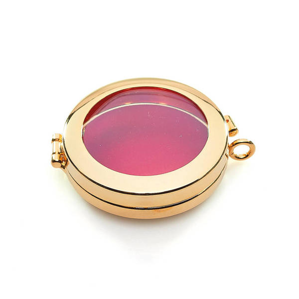 Kapsuła na relikwie, relikwiarz pozłacany 5cm