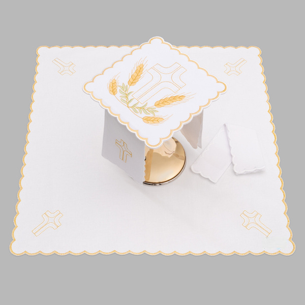 Bielizna kielichowa ołtarzowa bogato haftowana