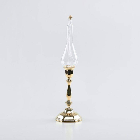 Lampa oliwna z ośmiokątną podstawą