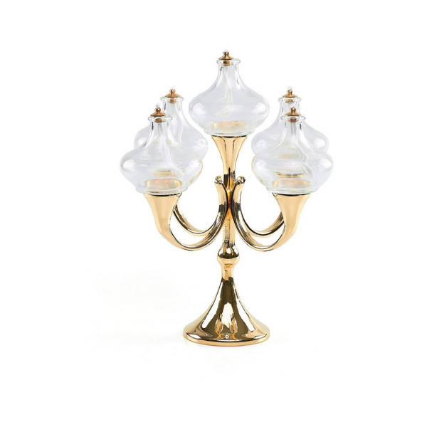 Lampa oliwna szklana "5 płomieni"