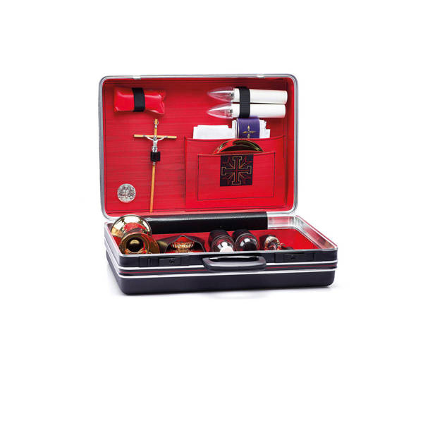 Walizka z wyposażeniem liturgicznym "ostatnia wieczerza" midi, rama aluminiowa