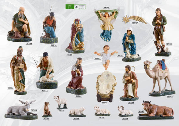 Szopka Bożonarodzeniowa (21elementów) - Figury (80 cm)