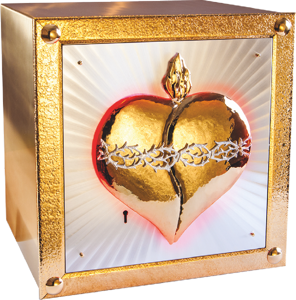 Tabernakulum z podwójnymi dzwiczkami i lampką wieczną 025 XL a