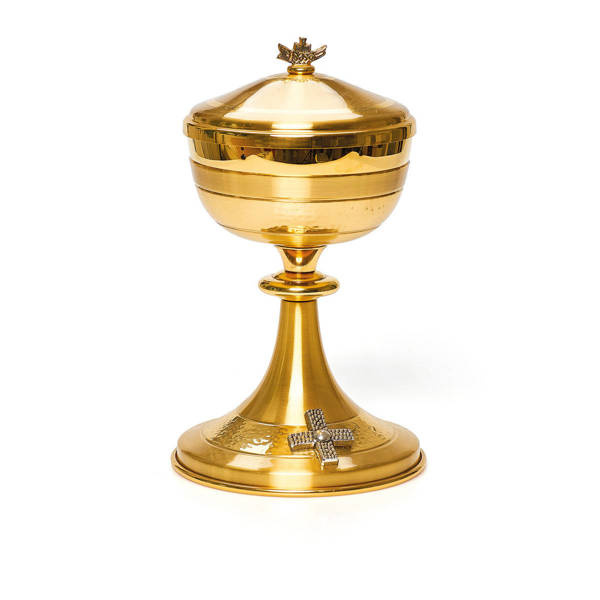 Puszka na komunikanty ze zdobionym noducem 21cm