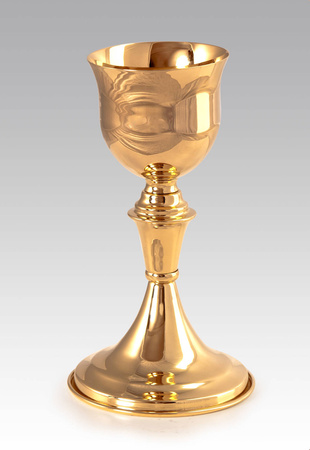Kielich mszalny złocony o wysokości 22 cm