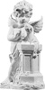Aniołek stojący przy kolumnie z gołąbkiem na ręce - figura (52 cm)