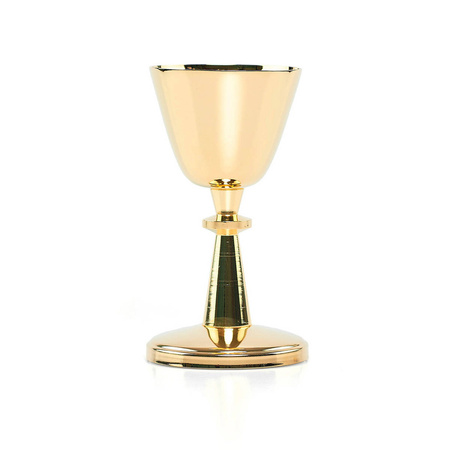 Kielich mini do podróżnej walizki, dekorowany, złocony 13cm