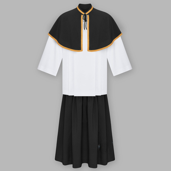 Peleryna i spódnica ministrancka w kolorze czarnym