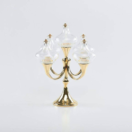 Lampa oliwna szklana "5 płomieni"