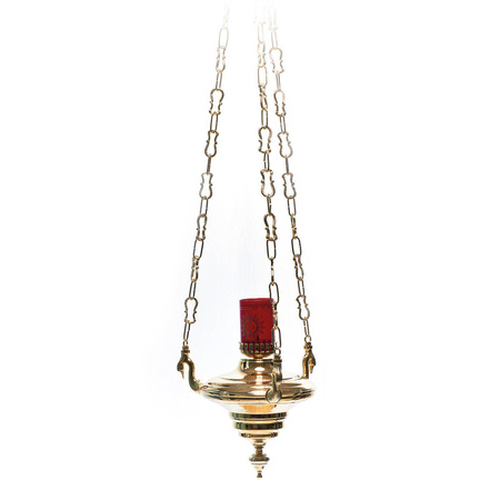 Lampa elektryczna lub oliwna, wisząca 
