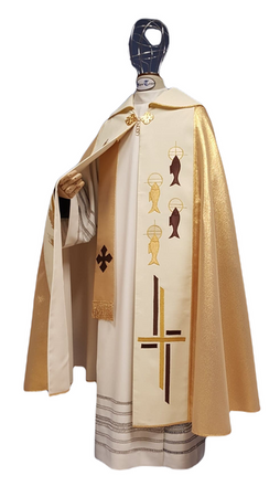 Kapa eucharystyczna  złota kłosy