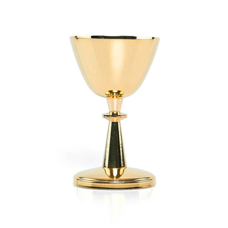 Kielich mini, do podróżnej walizki, złocony 14cm