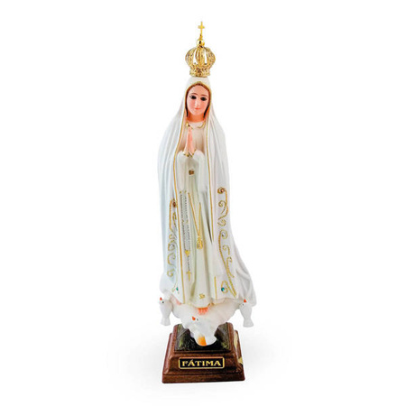 Figura Matki Bożej Fatimskiej z gołąbkami 27cm
