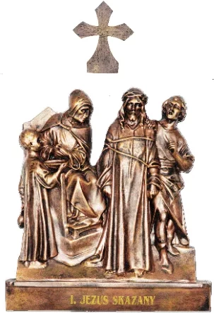 Droga krzyżowa na beleczce 14 stacji (52 cm x 36 cm)