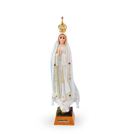 Figura Matki Bożej Fatimskiej z gołąbkami 21cm