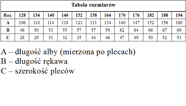  Przewiewna alba kapłańska z elanobawełny z suwakiem na ramieniu 