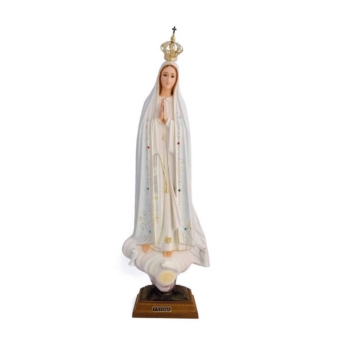 Figura Matki Bożej Fatimskiej z gołąbkami 55cm