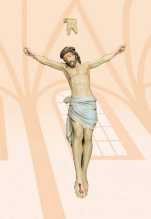 Korpus Chrystusa na krzyż (132 cm od głowy do stóp) - Figura (150 cm)