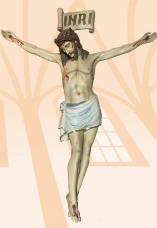 Korpus Chrystusa na krzyż (170 cm od głowy do stóp) - Figura (170 cm)