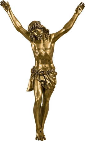 Korpus Chrystusa na krzyż (83 cm od głowy do stóp) - Figura (100 cm)