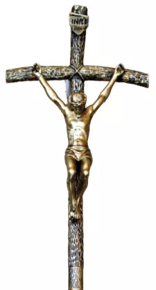 Krzyż Papieski z zawieszką - Figura ( 55/30 cm )