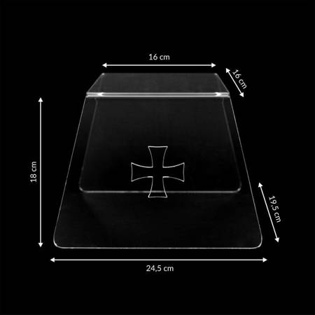 Tron z pleksi, średni z krzyżem